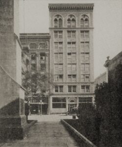 445 & 447 Sutter Street, circa 1916. The historic Sutter Street facade, captured more than a century ago -- today, the home of the Philippine Center in San Francisco.
